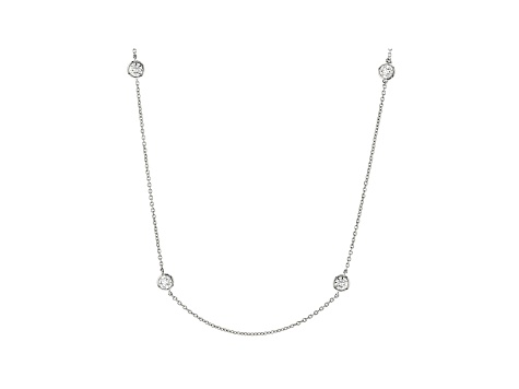 White Lab-Grown Diamond 14K White Gold Necklace 1.00ctw