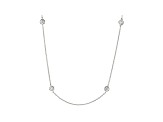 White Lab-Grown Diamond 14K White Gold Necklace 1.00ctw