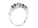 1.15ctw Emerald and Diamond Ring in 14k White Gold