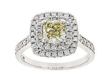 Picture of Yellow and White Lab-Grown Diamond 14k White Gold Ring 2.00ctw