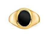 10K Yellow Gold Onyx Men's Ring