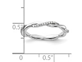 Sterling Silver Stackable Expressions Polished Diamond Ring 0.132ctw