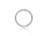 Baguette White Topaz Sterling Silver Eternity Band Ring, 1.00ctw