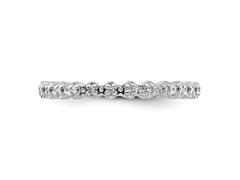 Sterling Silver Stackable Expressions Diamond Ring 0.08ctw