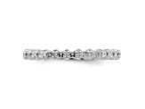 Sterling Silver Stackable Expressions Diamond Ring 0.08ctw