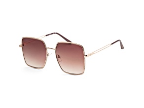 Guess Women's 58 mm Shiny Rose Gold Sunglasses