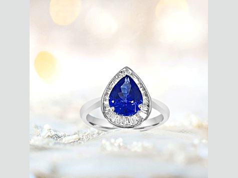 14K White Gold Tanzanite and Diamond Ring, 1.95ctw