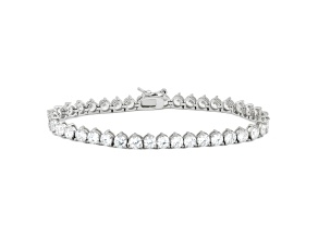 Lab Created white Sapphire Sterling Silver Tennis Bracelet 11.61ctw