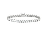 Lab Created white Sapphire Sterling Silver Tennis Bracelet 11.61ctw