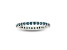 0.50ctw Irradiated Blue Diamond Band in 14k White Gold