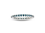 0.50ctw Irradiated Blue Diamond Band in 14k White Gold