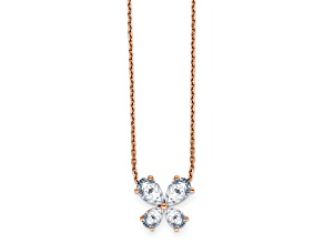 14K Rose Gold Butterfly Pendant G H I True Light Moissanite Pendant with Chain