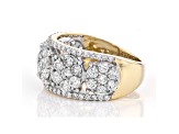 White Lab-Grown Diamond 14k Yellow Gold Band Ring 2.00ctw