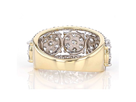 White Lab-Grown Diamond 14k Yellow Gold Band Ring 2.00ctw