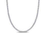 12 1/2 CT DEW Created Moissanite Tennis Necklace in Sterling Silver, 17"