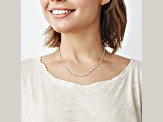 12 1/2 CT DEW Created Moissanite Tennis Necklace in Sterling Silver, 17"