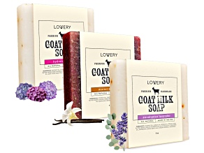 Lovery Handmade Goat Milk Soap Bars Made in USA 3pc