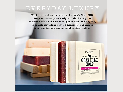 Lovery Handmade Goat Milk Soap Bars Made in USA 3pc