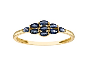 10K Yellow Gold Marquise Sapphire Ring .22ctw