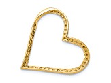 14k Yellow Gold Diamond Heart Chain Slide Pendant