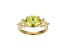 Green Cubic Zirconia 18k Yellow Gold Over Sterling Silver August Birthstone Ring 4.79ctw