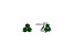 0.30ctw Emerald 3-Stone Earrings in 14k White Gold