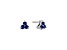 0.40ctw Sapphire 3-Stone Earrings in 14k White Gold