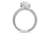 Judith Ripka 3.32ctw Pear Bella Luce Diamond Simulant Rhodium Over Sterling Silver Ring