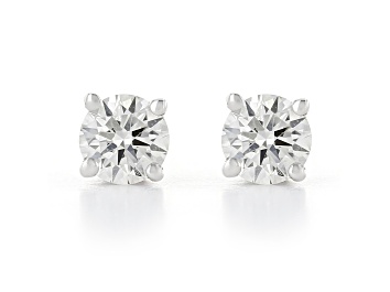 Picture of White IGI Certified Lab-Grown Diamond 14kt White Gold Stud Earrings 0.25ctw