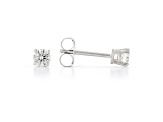 Certified White Lab-Grown Diamond H-I SI 14k White Gold Solitaire Stud Earrings 0.25ctw
