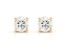 Round white lab-grown diamond 14kt yellow gold stud earrings 0.25ctw