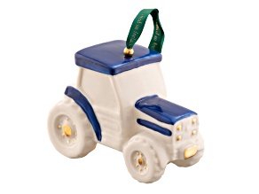 Belleek Tractor Hanging Ornament - Blue