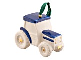 Belleek Tractor Hanging Ornament - Blue