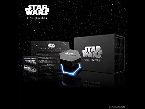 Star Wars™ Fine Jewelry Grogu™ White Diamond Rhodium Over Sterling Silver Pendant 0.15ctw
