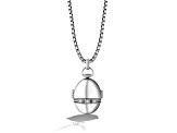 Star Wars™ Fine Jewelry Grogu™ White Diamond Rhodium Over Sterling Silver Pendant 0.15ctw