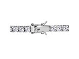 Created Ruby and White Sapphire Sterling Silver Love Bracelet 14.23ctw