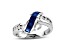 1.08ctw Sapphire and Diamond Ring in 14k White Gold