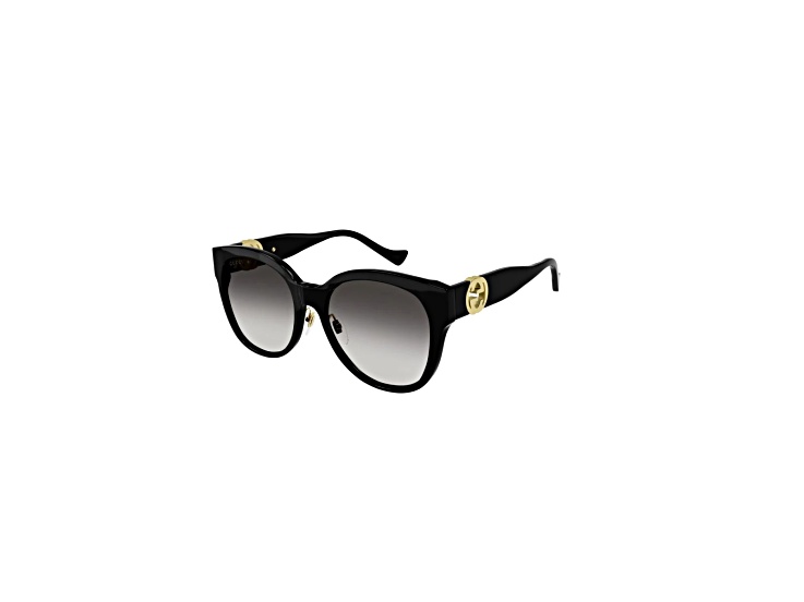 Gucci Round Sunglasses Black/Gray Gradient 56mm - 1BY0BA | JTV display picture 1