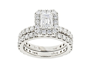 14K White Gold Halo Ring Setting #JS999W14