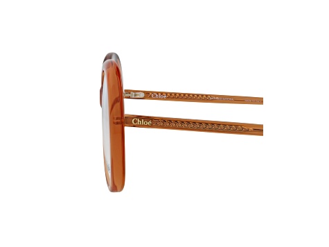 Chloe Round Full-Frame Orange Bio Acetate Eyeglass Frames