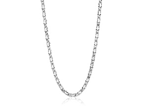 Invicta Jewelry Men's Polished Stainless Steel Byzantine Chain Necklace (8mm) - 26"