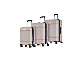 Bugatti Wellington 3 Piece Expandable Lugagge Set in Cookie