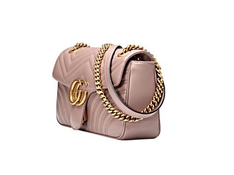 Gucci Small GG Marmont in Dusty Pink Camera Bag with Flap Closure Handbag