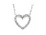 White Lab-Grown Diamond 14kt White Gold Heart Pendant 0.25ctw