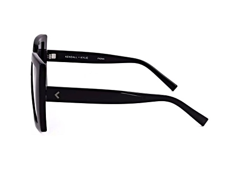 Kendall + Kylie Black Oversize Square Frame/Gray Lens  display picture 1