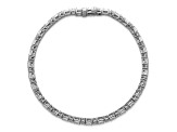 Round and Emerald Cut White Lab-Grown Diamond G-H SI 14k White Gold Tennis Bracelet 4.20ctw