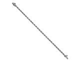 Round and Emerald Cut White Lab-Grown Diamond G-H SI 14k White Gold Tennis Bracelet 4.20ctw