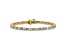 Round and Emerald Cut White Lab-Grown Diamond G-H SI 14k Yellow Gold Tennis Bracelet 7.00ctw