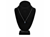 Multi-color Cubic Zirconia 14k White Gold Pendant With Chain 2.00ctw