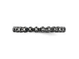 Ruthenium Over Sterling Silver Stackable Expressions Diamond Ring 0.08ctw